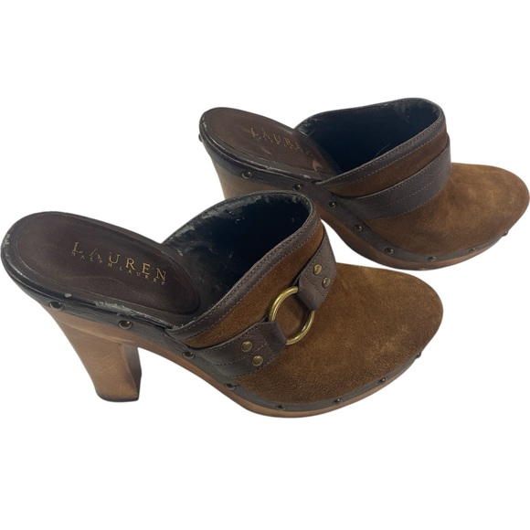 Lauren Ralph Lauren Brown Suede High Heel Shoes Women’s 10M - Picture 2 of 6